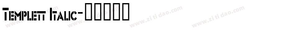 Templett Italic字体转换